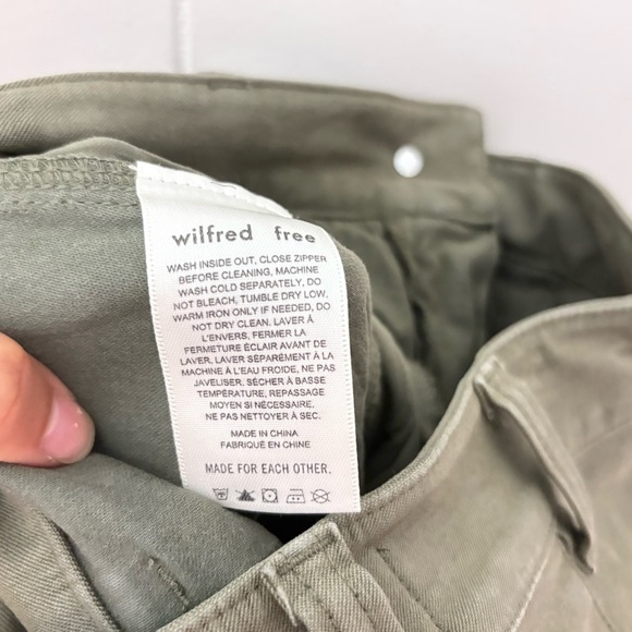 Wilfred Free Women's Brennan High Waist Utility Pants Olive Size 00 - Picture 9 of 11